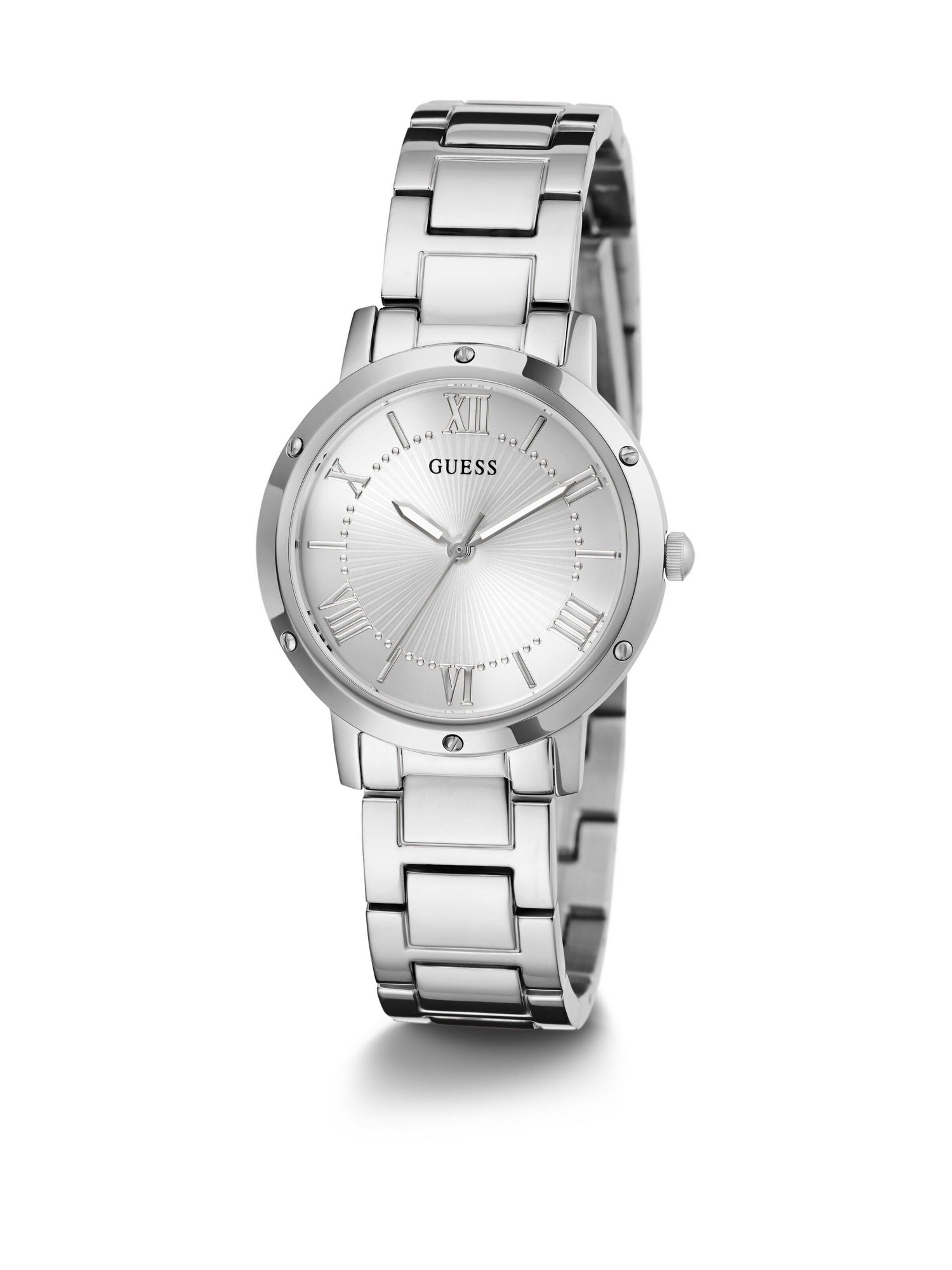 GUESS Analoog horloge 'Dawn' in Zilver: voorkant
