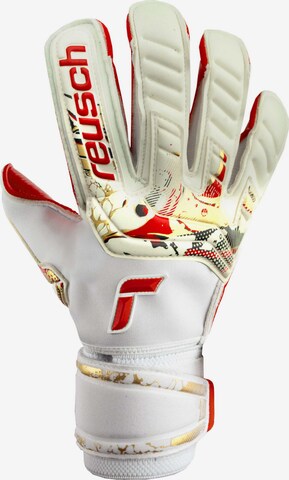 REUSCH Athletic Gloves 'Attrakt Gold X GluePrint' in Red