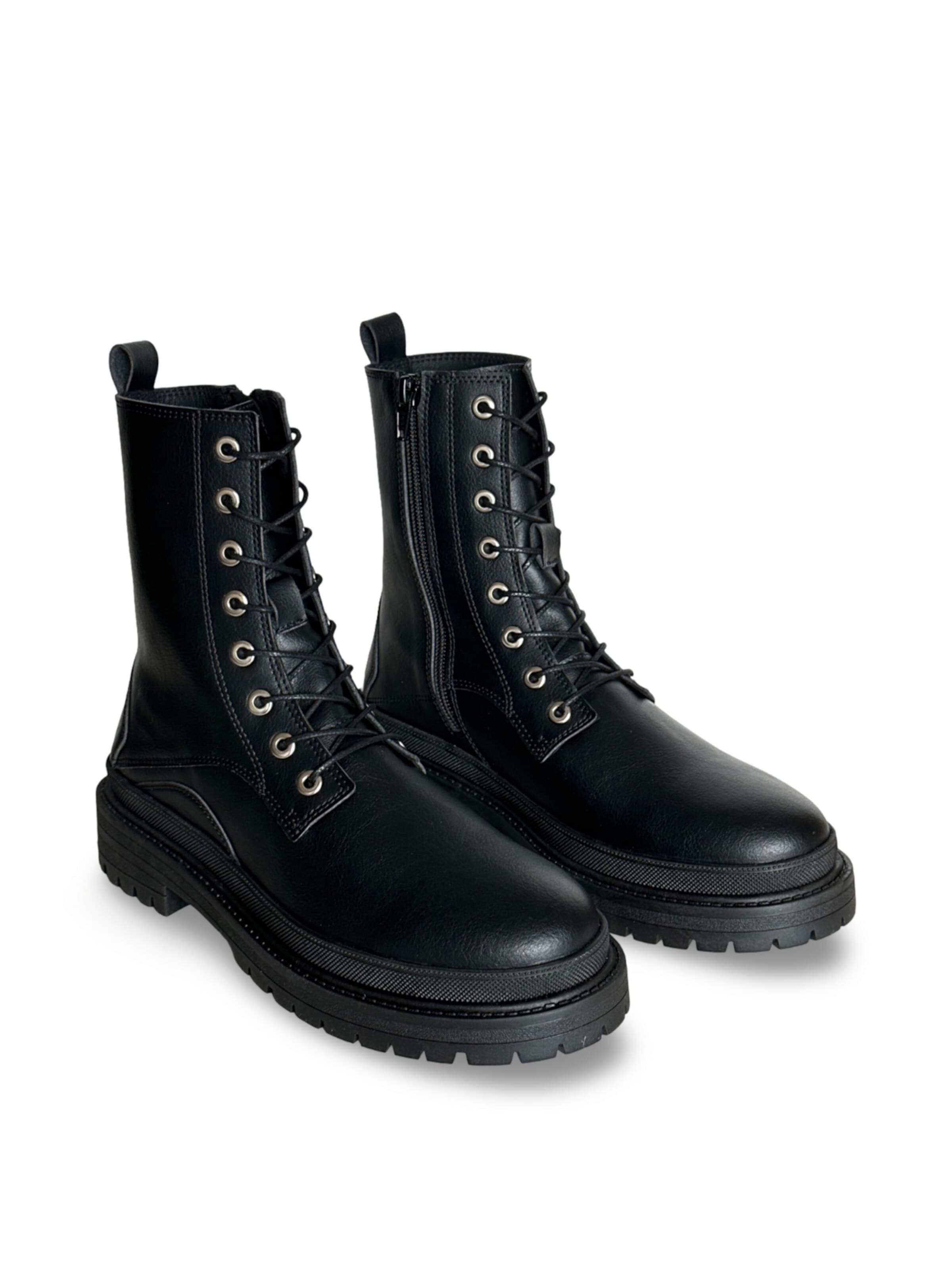 nae Vegan Shoes - Botas con cordones en negro