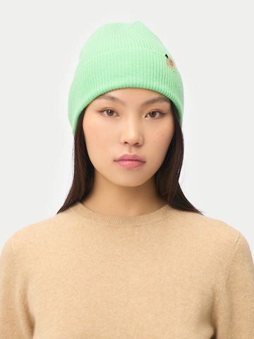 Berretto 'Unisex Cashmere Rib Knit Beanie' di GOBI Cashmere in verde: frontale