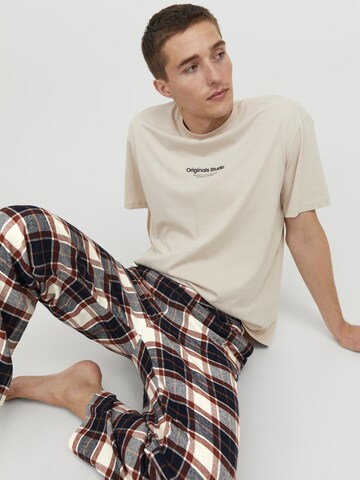 JACK & JONES Regular Pyjamabroek 'JACRIMON' in Wit