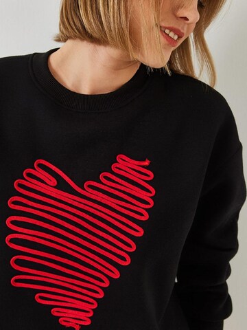 Bianco Lucci Sweatshirt in Zwart