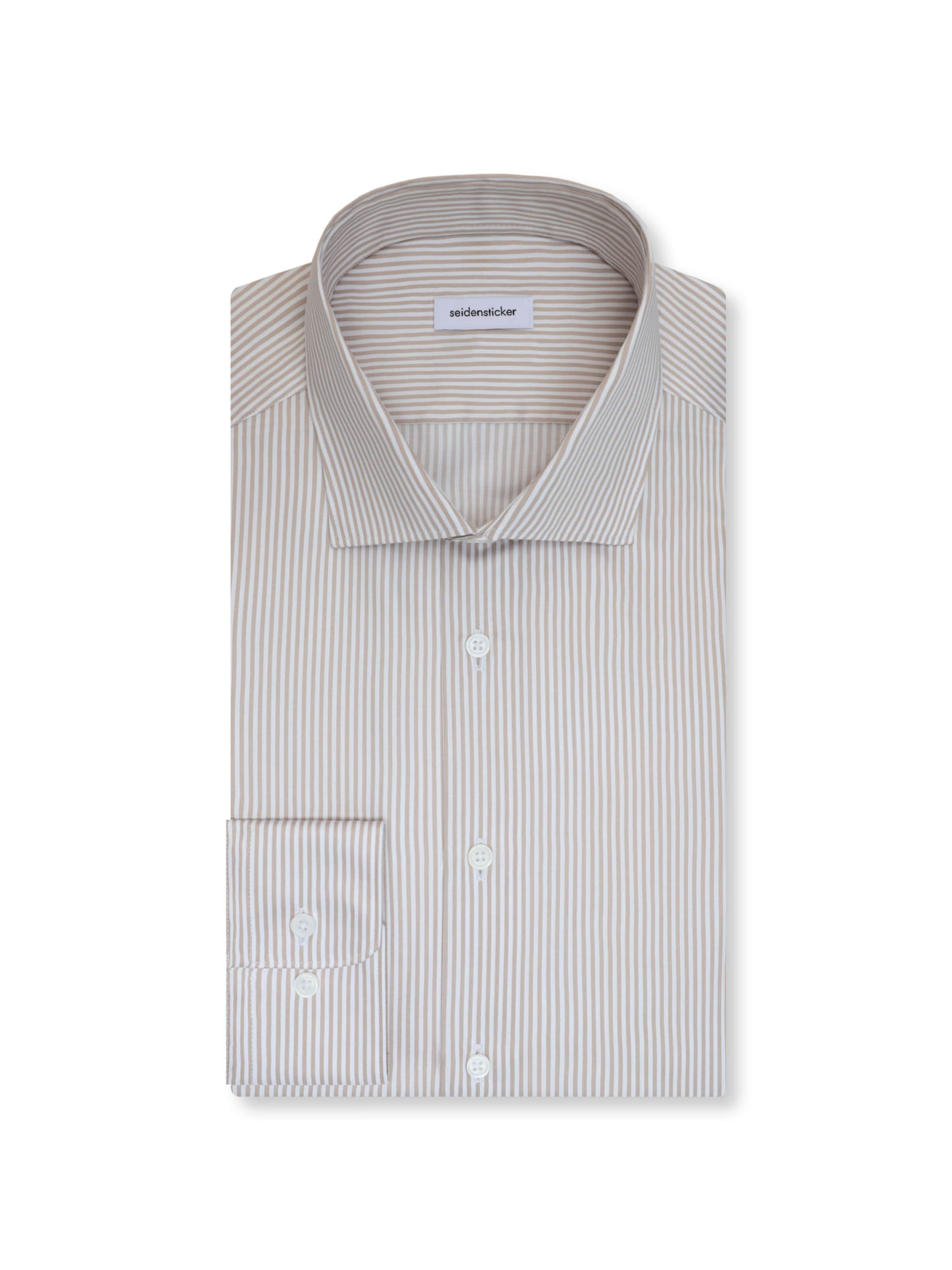 SEIDENSTICKER Slim fit Business shirt 'SMART CLASSICS' in Beige
