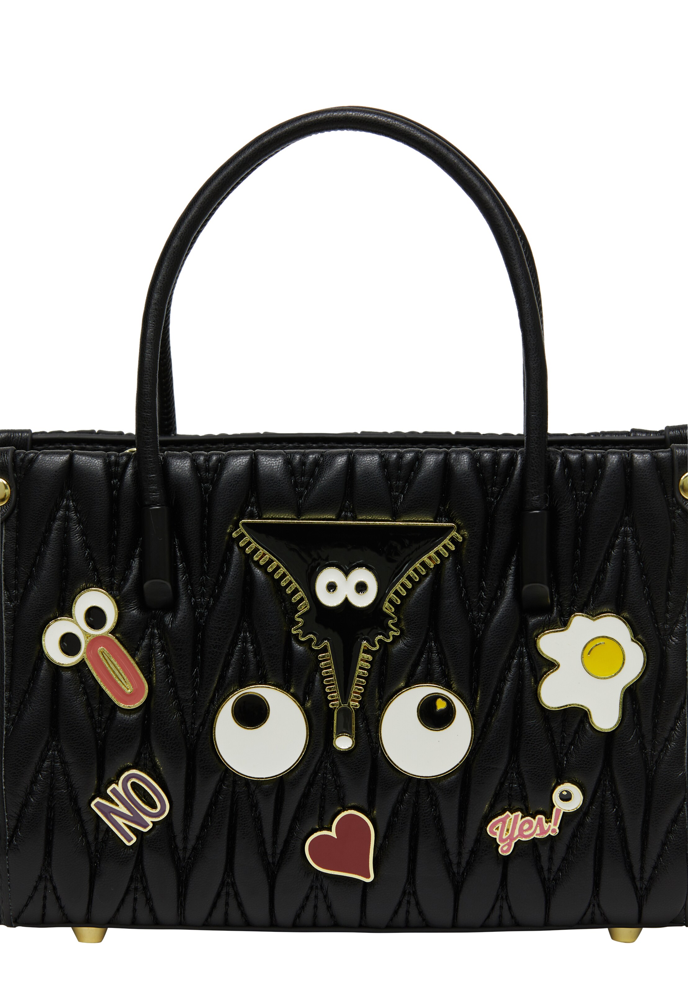 MYMO Håndtaske 'Pop Eyetheme' i sort
