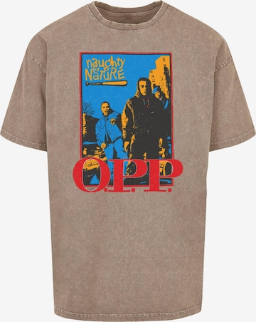 T-Shirt 'Naughty By Nature - OPP' Merchcode en beige : devant