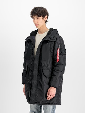 Parka mi-saison ALPHA INDUSTRIES en noir : devant