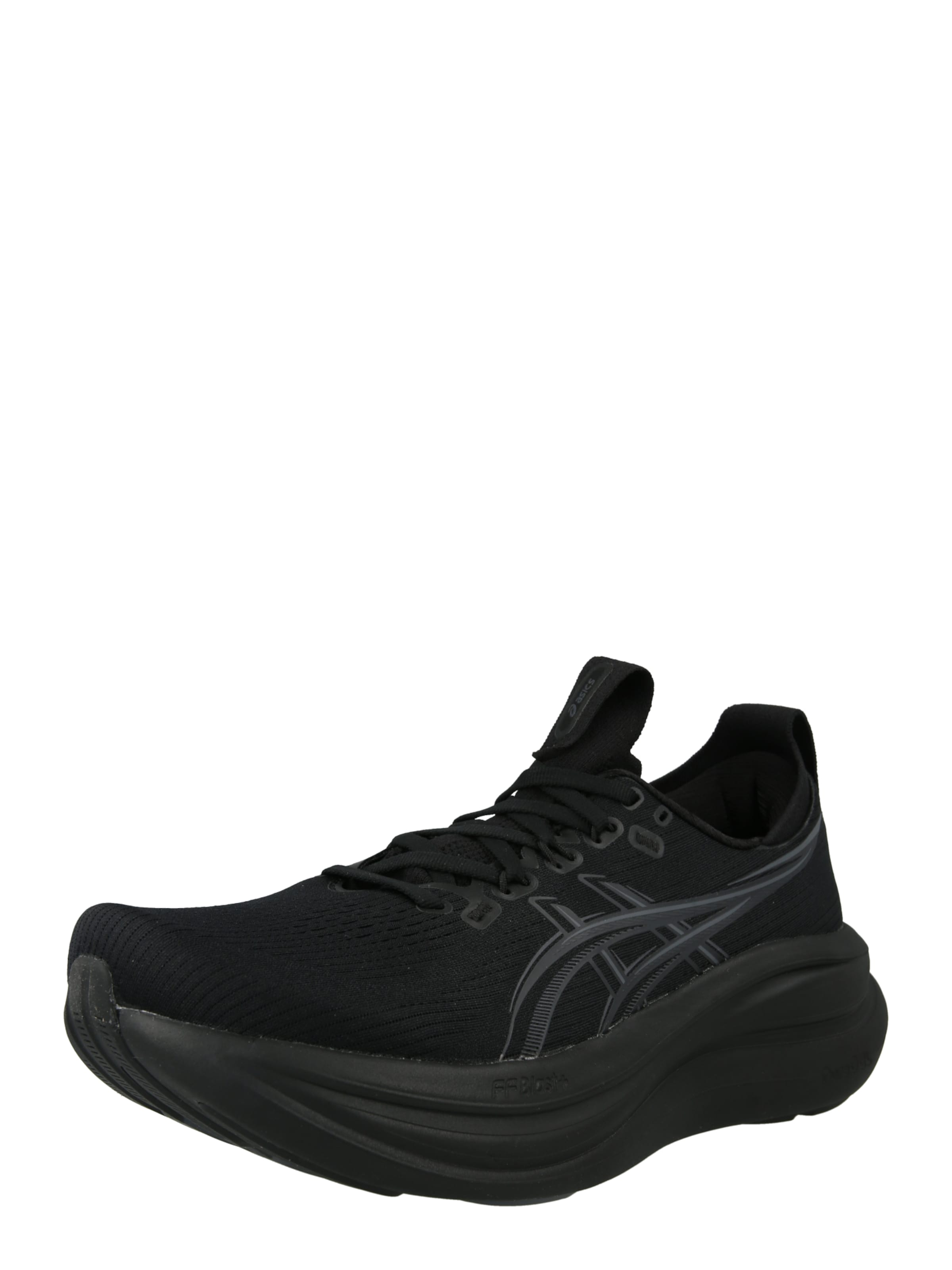 Chaussure de course 'GEL-NIMBUS 28' ASICS en noir : devant