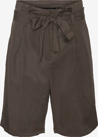 VERO MODA Pleat-Front Pants 'Vivian Aneve' in Green: front