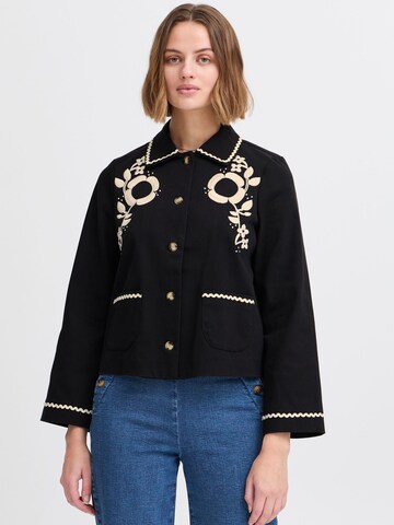 Veste mi-saison Atelier Rêve en noir : devant
