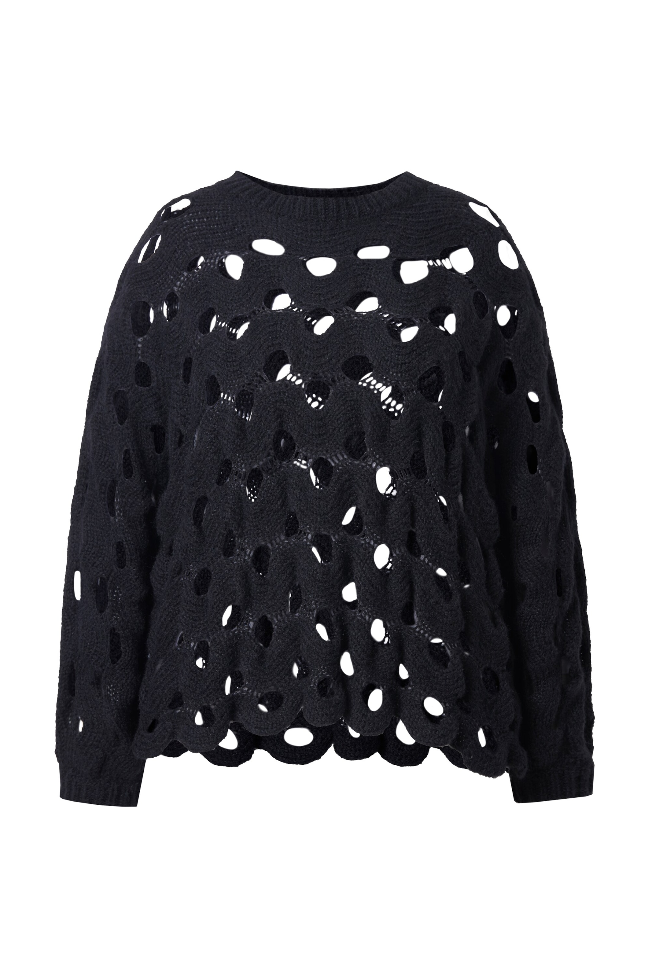 Ulla Popken Pulóver - fekete: elől