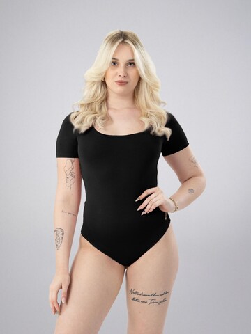 LEAFLETIC - Body 'Leafletic Women’s Short Sleeve U-Neck Bodysuit' en negro
