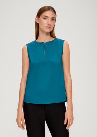 s.Oliver BLACK LABEL Bluse in Blau: Vorderseite