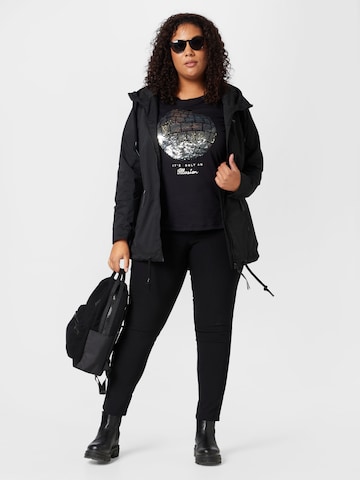 Ragwear Plus Between-season jacket 'Zuzka' in Black