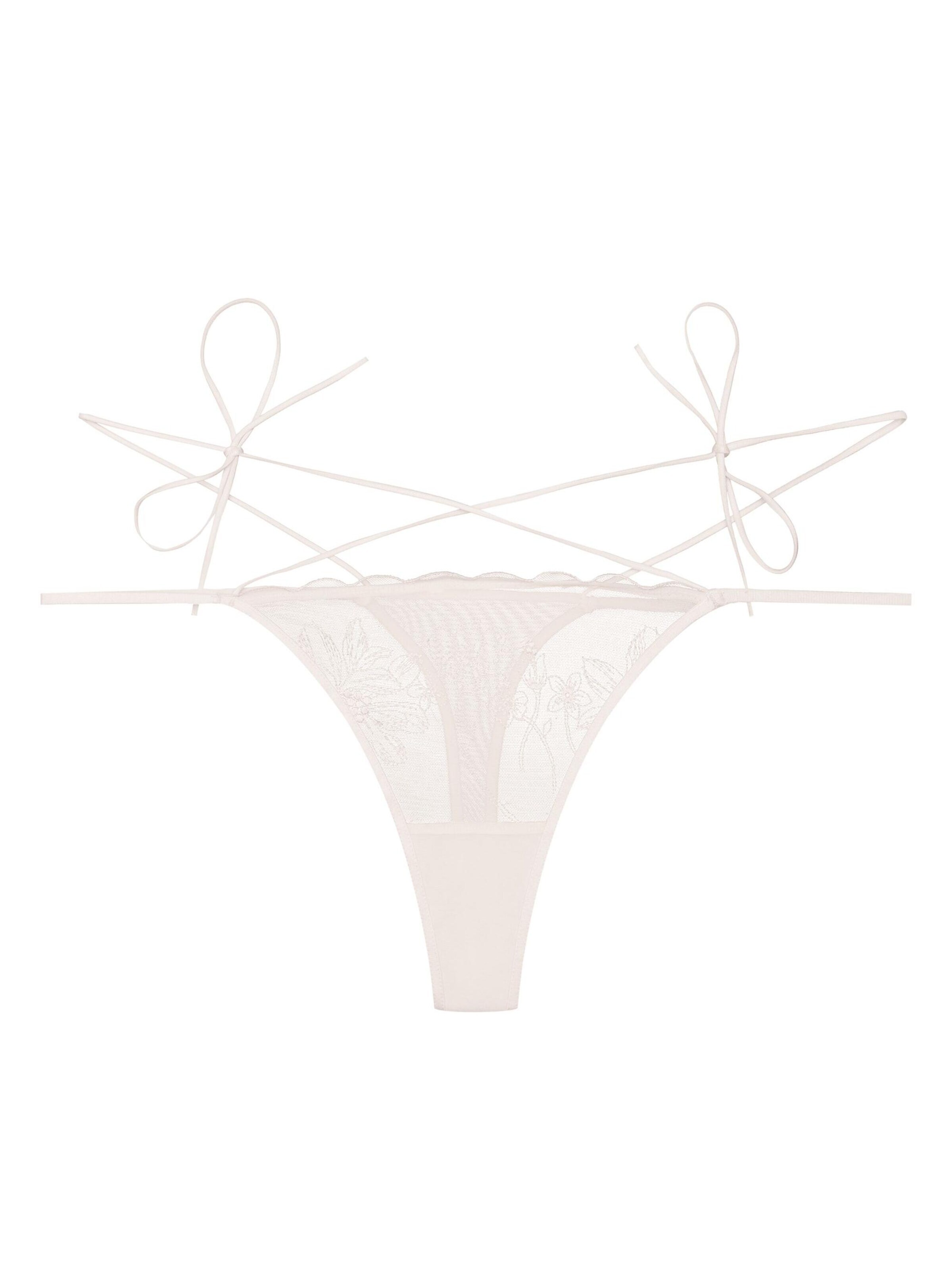 ESOTIQ Thong in Beige: front