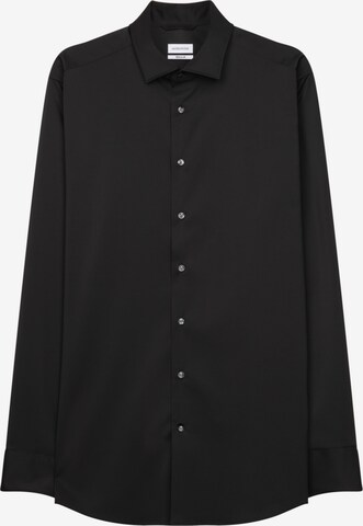 Coupe regular Chemise SEIDENSTICKER en noir : devant