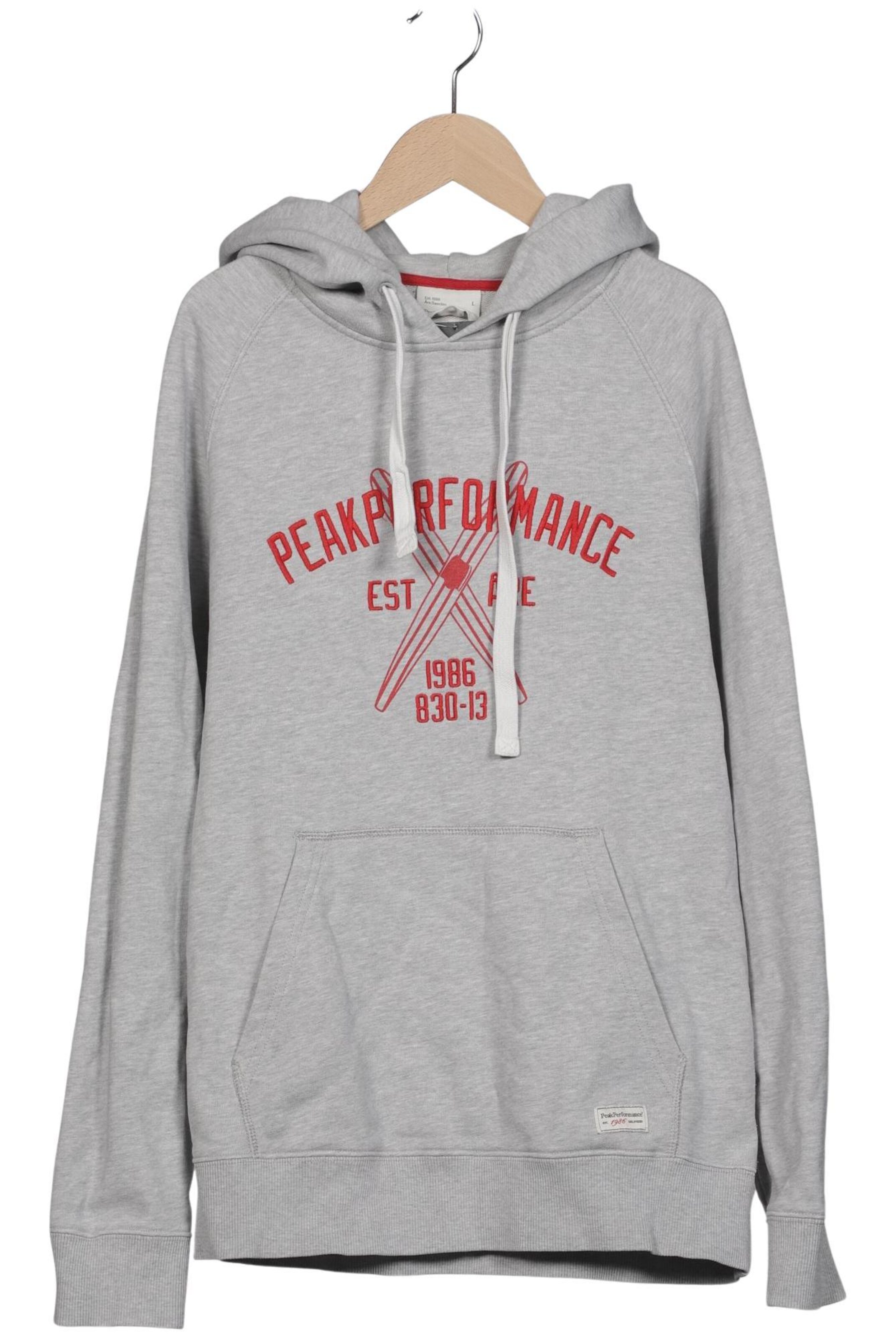 PEAK PERFORMANCE Sweatshirt & Zip-Up Hoodie in L in Grey: front