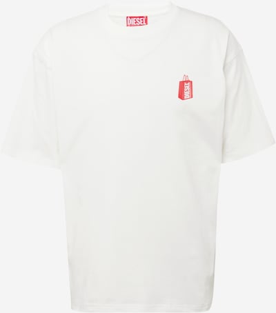 DIESEL T-Shirt in rot / schwarz / weiß, Produktansicht