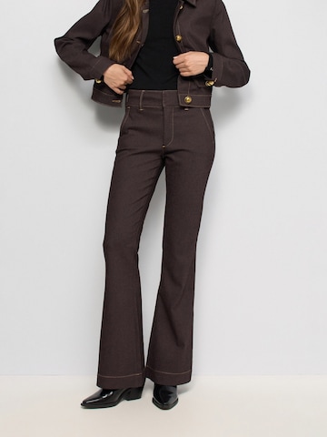 Salsa Jeans Flared Jeans in Bruin: voorkant