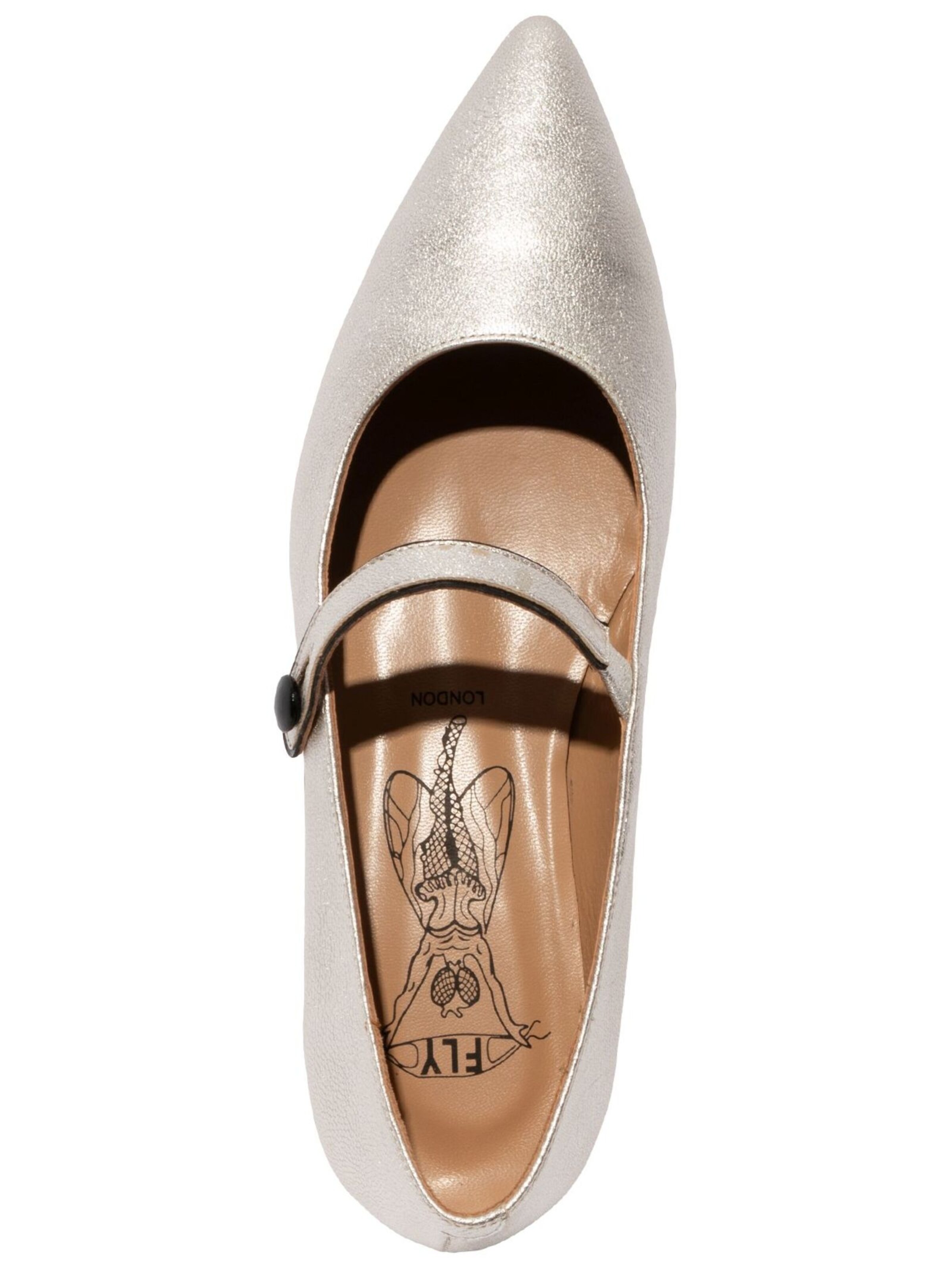 Ballerines à lanières FLY LONDON en argent