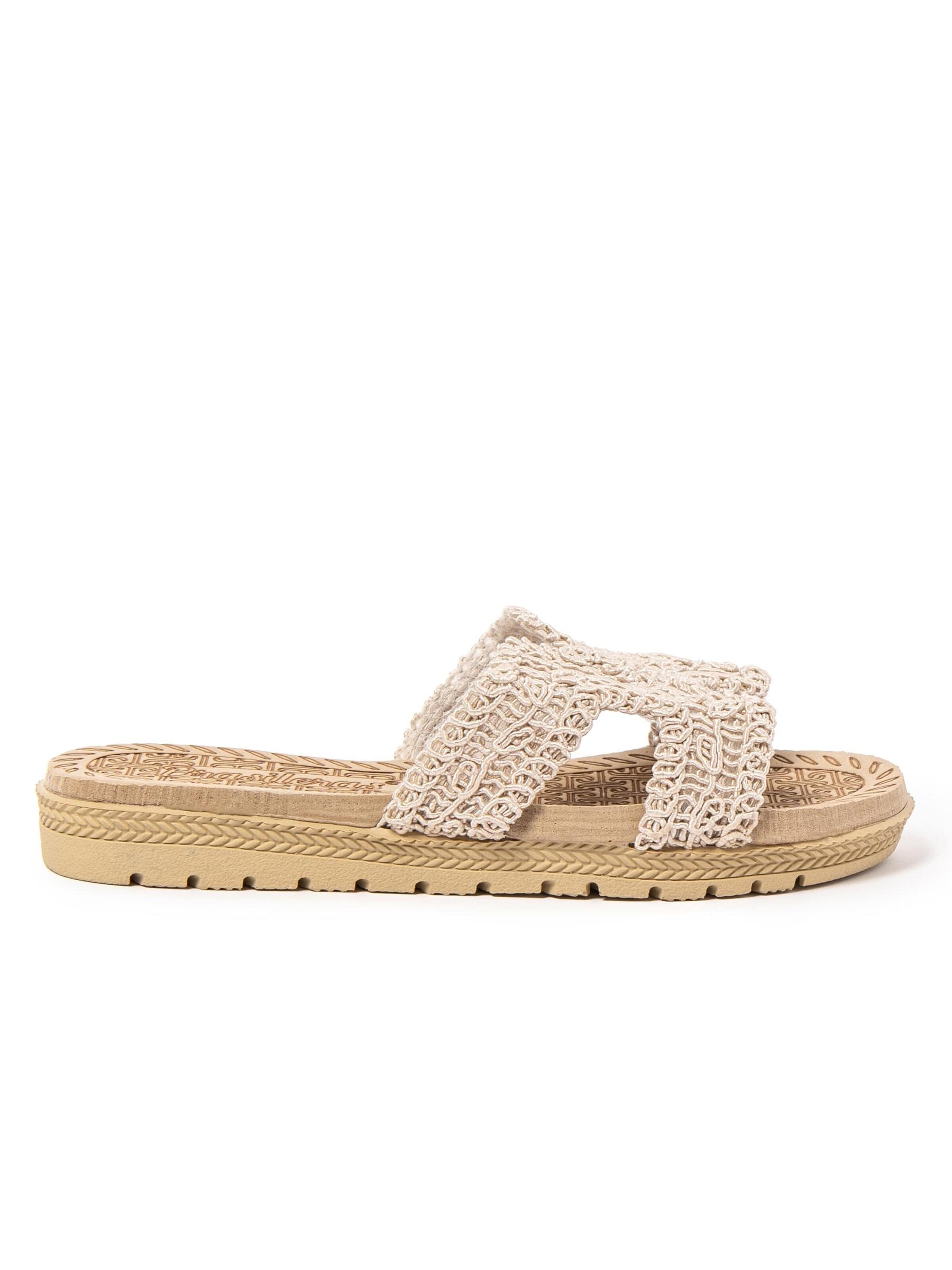 Brasileras - Pantufa 'Braida' em bege