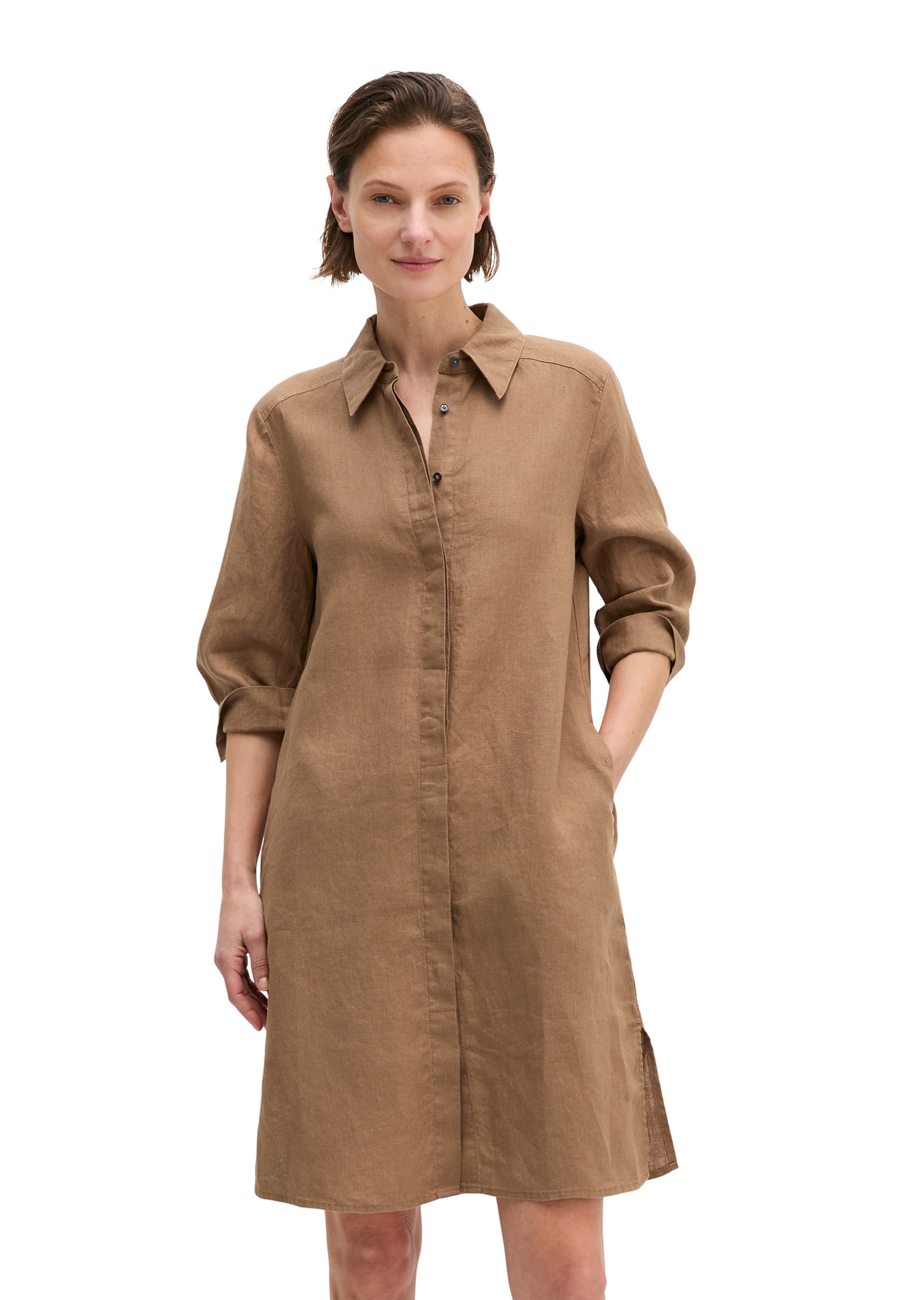 Marc O'Polo Blousejurk in Bruin: voorkant