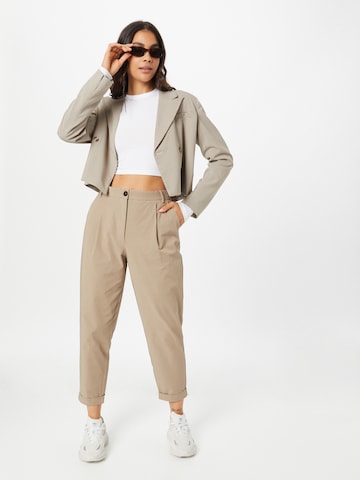 FIVEUNITS Regular Pleat-front trousers 'Malou' in Beige