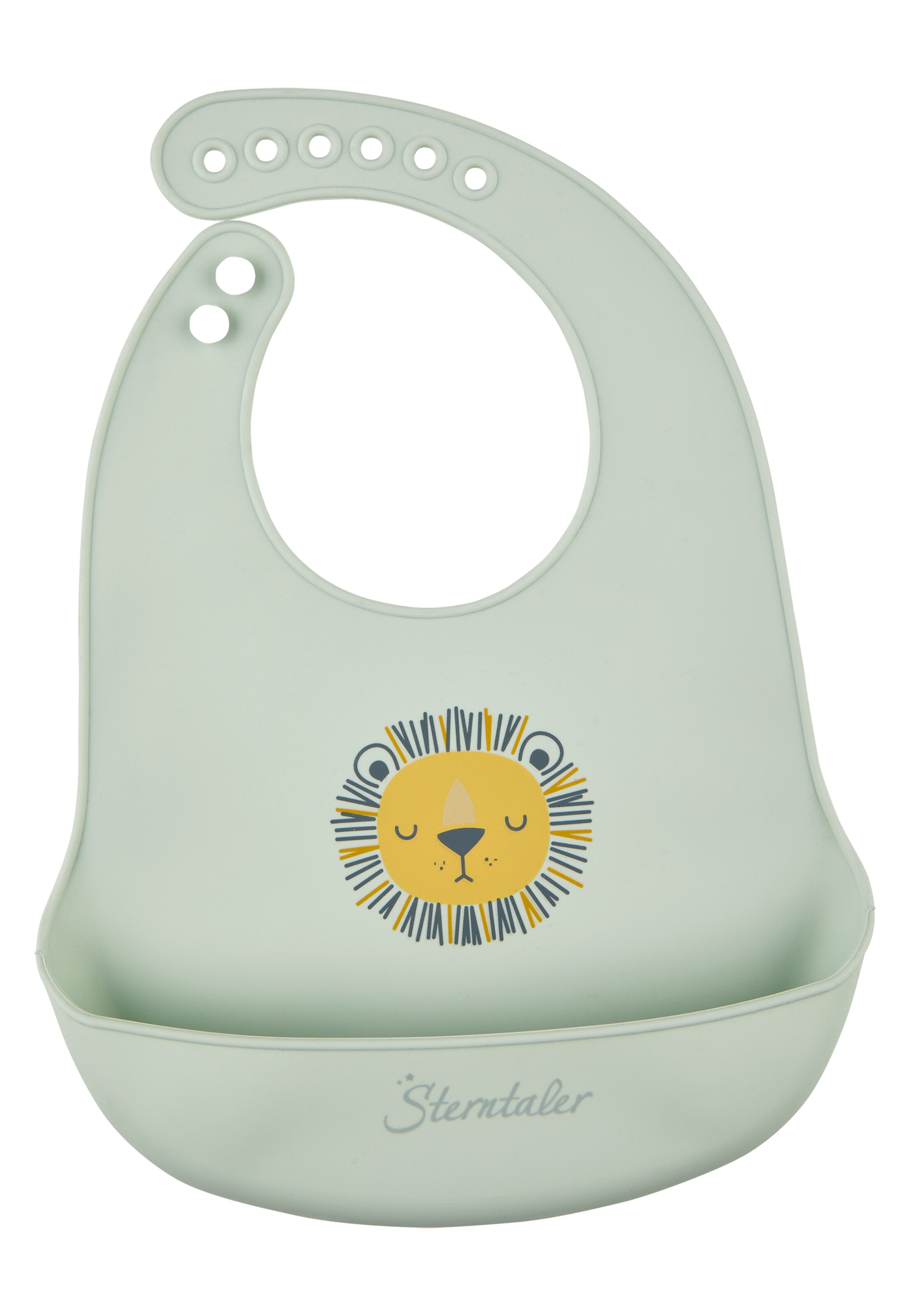 STERNTALER Latz 'LÖWE LEO' in Grün: Vorderseite