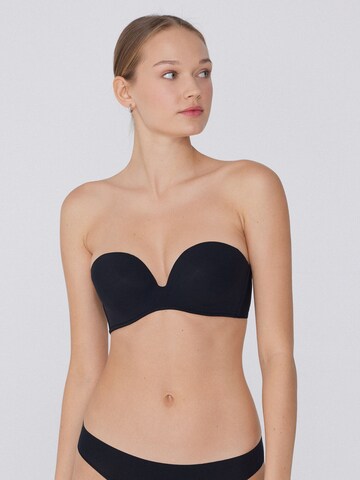 Tezenis Bandeau Bra in Black: front