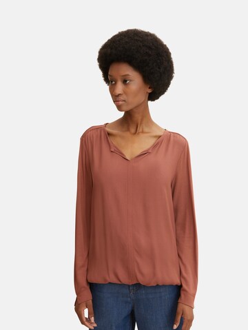 T-shirt TOM TAILOR en marron : devant