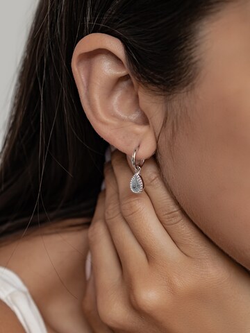 Hey Happiness - Pendientes 'March Birthstone' en plata