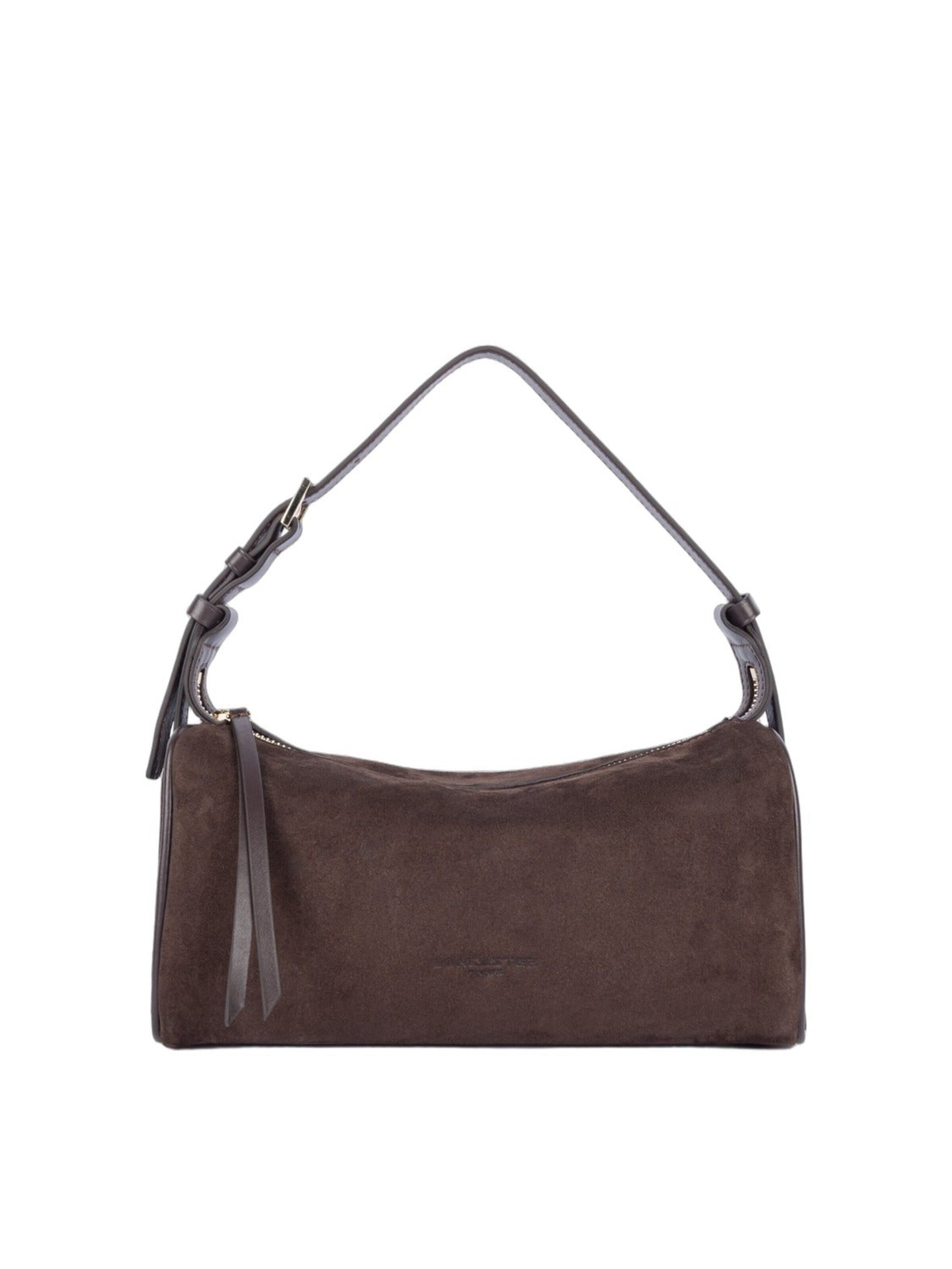 ruda LANCASTER Paris Rankinė 'Lancaster Sac rectangle Zippé M Suède Marron': priekis