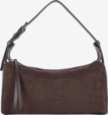 ruda LANCASTER Paris Rankinė 'Lancaster Sac rectangle Zippé M Suède Marron': priekis