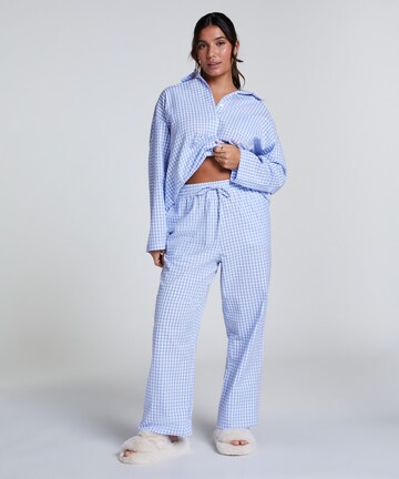 Hunkemöller Pyjamabroek in Blauw: voorkant