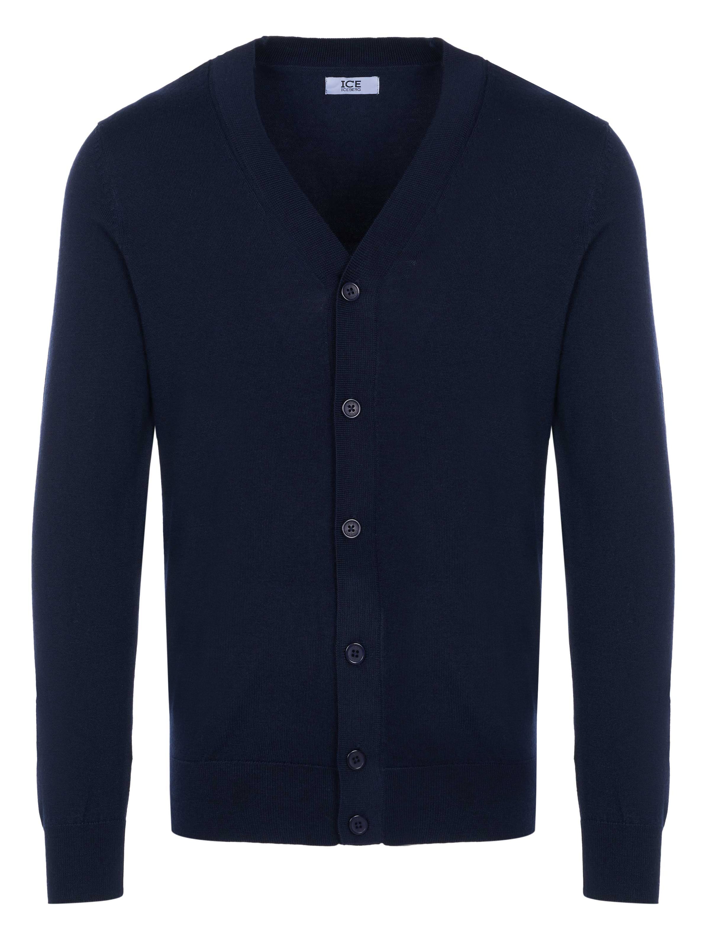 ICEBERG Knit Cardigan in Blue: front