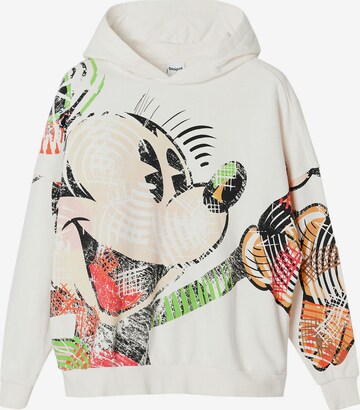 Desigual Sweatshirt 'Mickey Mouse' in Weiß: predná strana