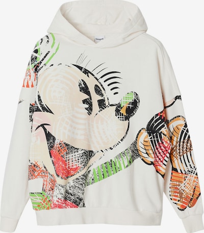 Desigual Sweatshirt 'Mickey Mouse' in beige / hellgrün / schwarz / eierschale, Produktansicht