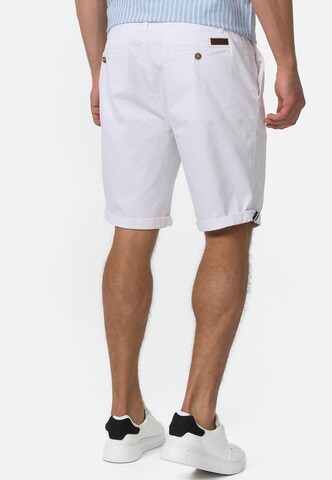 INDICODE JEANS Regular Chino trousers 'Creel' in White