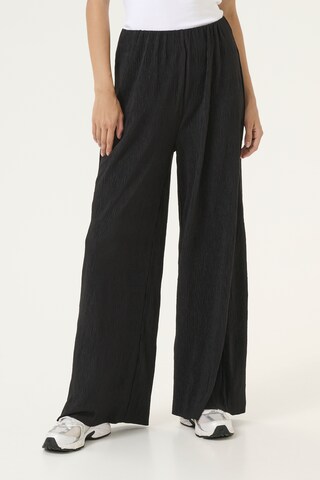Wide Leg Pantalon 'KA Iben' Kaffe en noir : devant