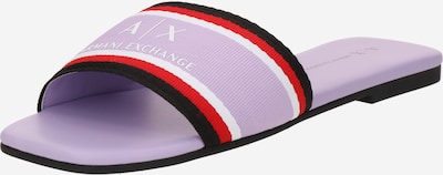 ARMANI EXCHANGE Mule in Purple / Fire red / Black / White, Item view