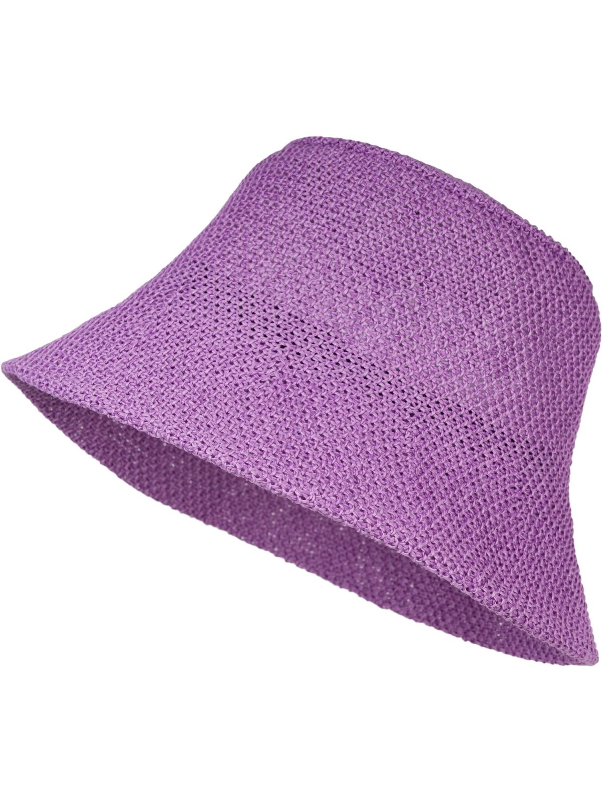 styleBREAKER Hut 'Fischerhut aus Papierstroh - Knautschhut'‌ in flieder, Produktansicht