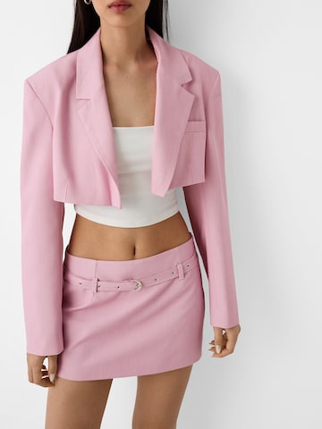 Bershka Regular Trousers in Pink