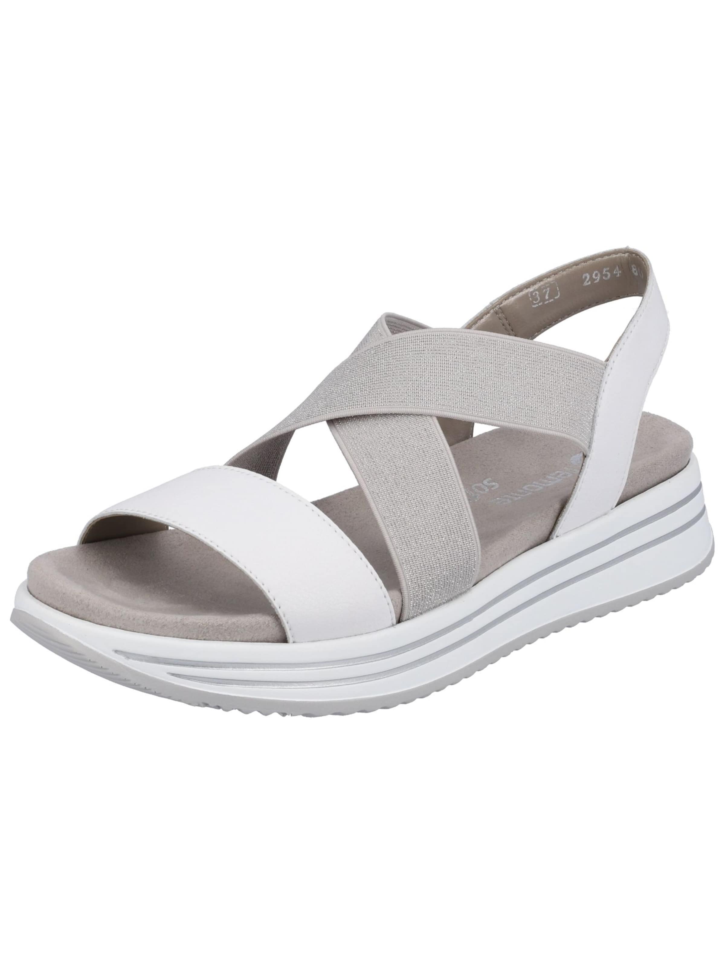 Sandales REMONTE en blanc : devant