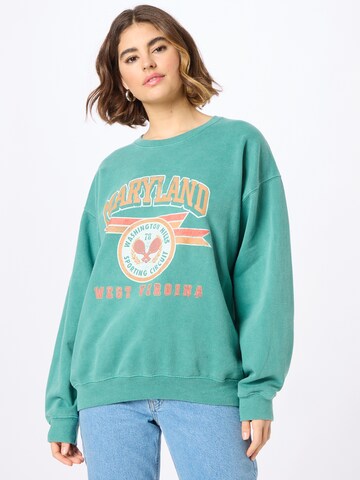 Nasty Gal Sweatshirt 'Maryland' in Groen: voorkant