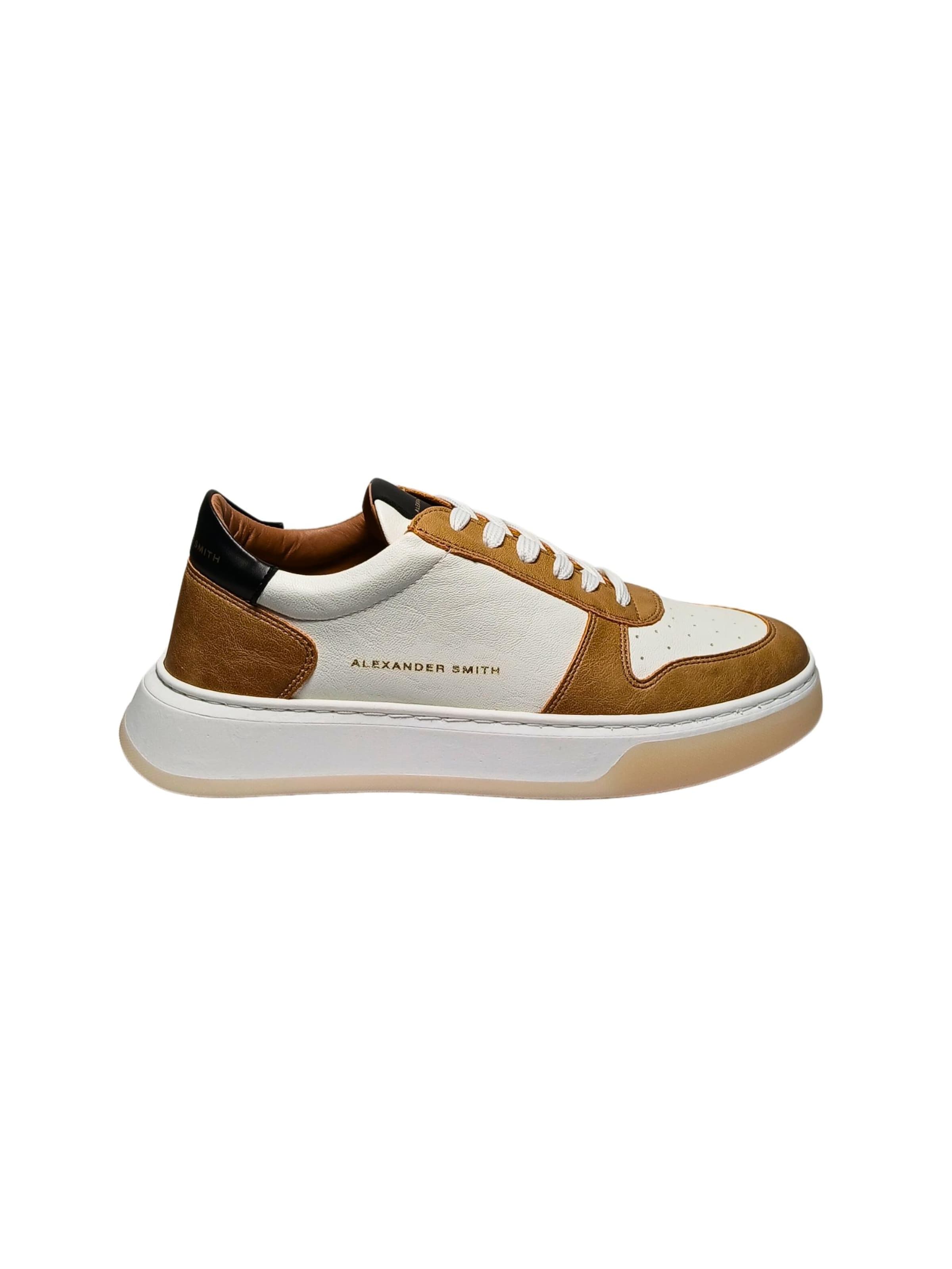 Sneaker bassa di Alexander Smith in bianco: frontale
