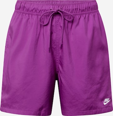 Nike Sportswear Regular Shorts 'Club' in Lila: predná strana