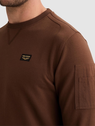 PME Legend Bluzka sportowa 'American Classic sweatshirt with flight pocket' w kolorze brązowy