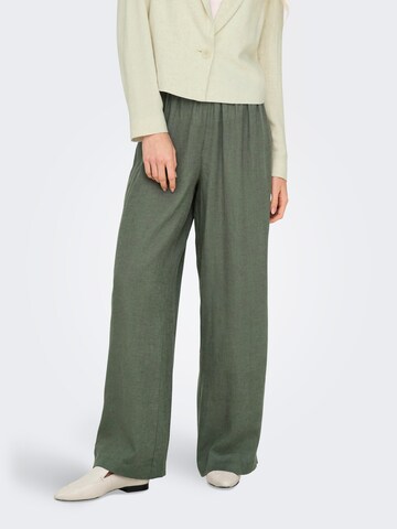 ONLY Wide leg Broek 'ONLTokyo' in Groen: voorkant
