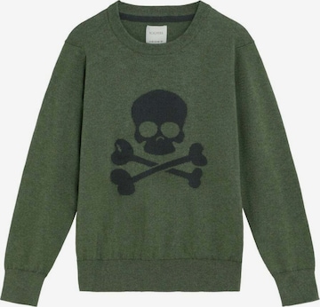 Scalpers Neulepaita 'Skull Intarsia' värissä vihreä: etupuoli