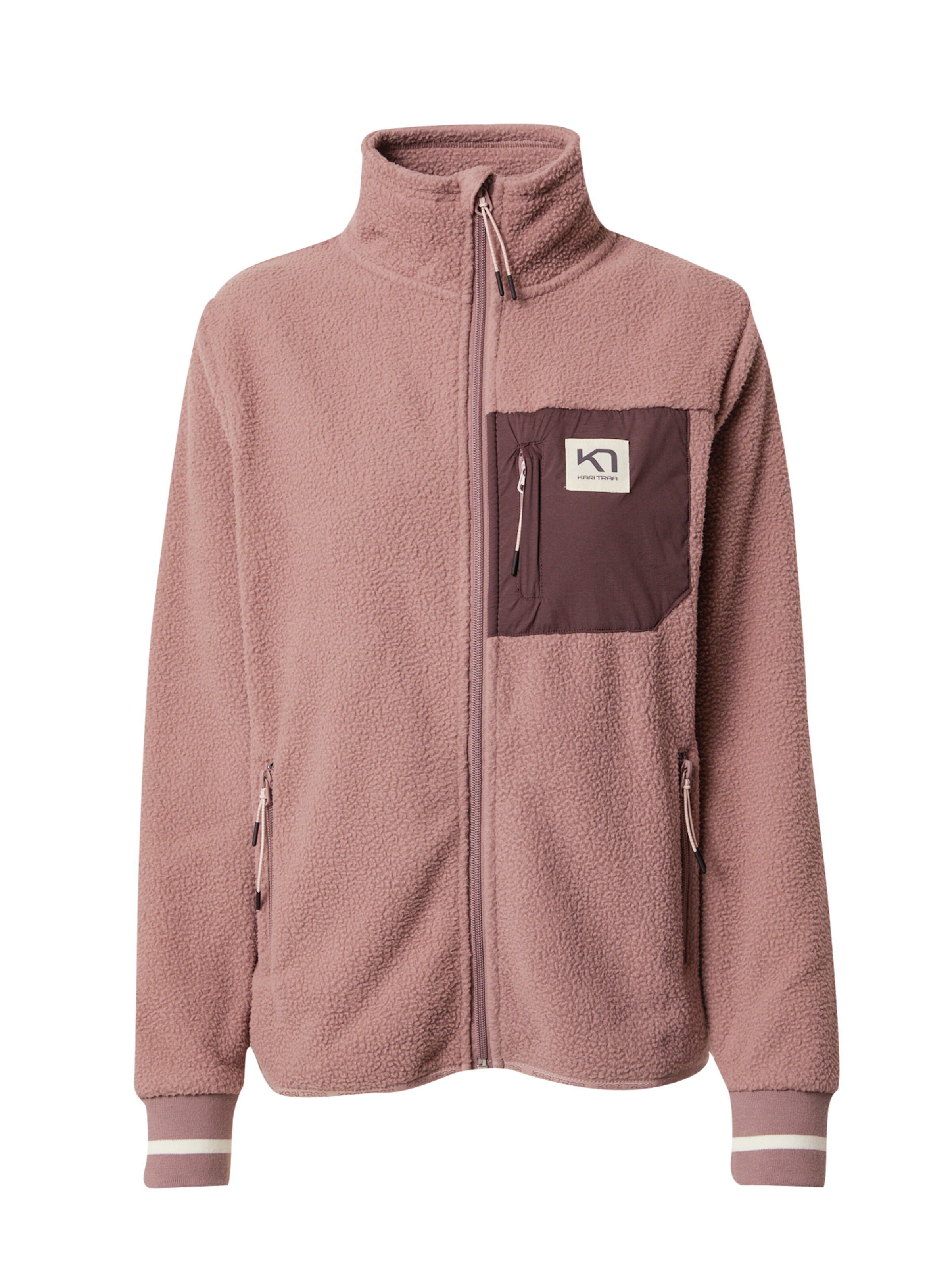 KariTraa Fleecejacke 'Røthe' in Grau: Vorderseite