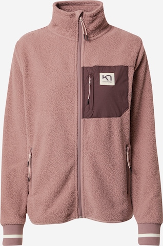 KariTraa Athletic Fleece Jacket 'Røthe' in Grey: front